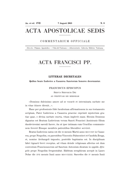 Acta Apostolicae Sedis