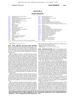 Chapter 94 Plant Industry