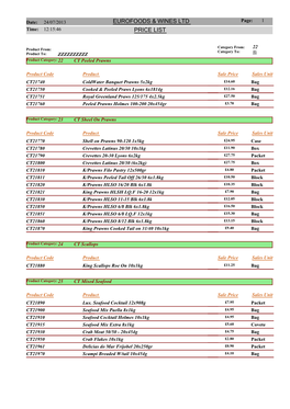 Product Price List