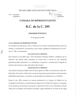 Estado Libre Asociado De Puerto Rico Informe Positivo