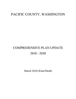 Comprehensive Plan Update, 2010 – 2030