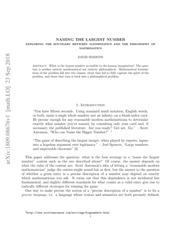 Arxiv:1809.08676V1 [Math.LO] 23 Sep 2018 Hc Ahmtca O S.I Un U Htti Eednei N Dep Language Is Precise May Dependence Game