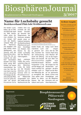 Biosphärenjournal Juli 2017