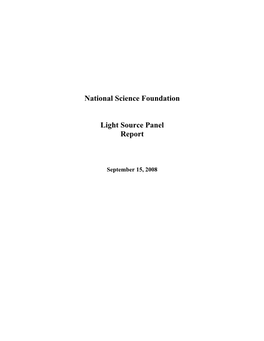 NSF Light Source Report