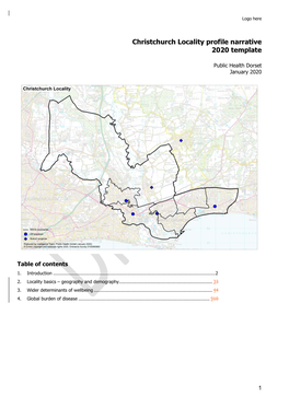 Christchurch Locality Profile Narrative 2020 Template