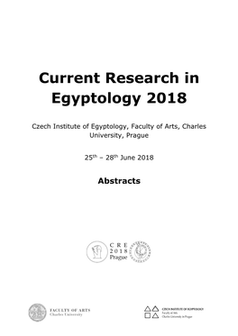 Current Research in Egyptology 2018