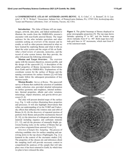 A COMPREHENSIVE ATLAS of ASTEROID (101955) BENNU. K. S. Coles1, C