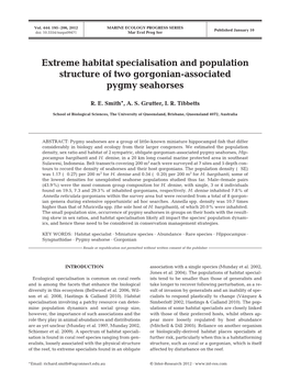 Extreme Habitat Specialisation and Population Structure of Two Gorgonian-Associated Pygmy Seahorses