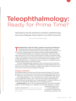 Teleophthalmology: Ready for Prime Time?