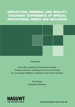Teachers' Experience of Special Educational Needs and Inclusion