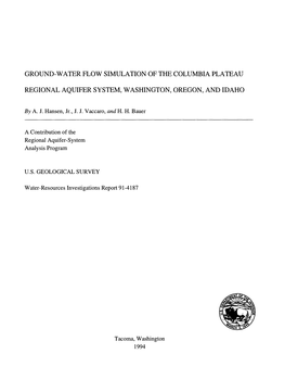 Ground-Water Flow Simulation of the Columbia Plateau Regional Aquifer System, Washington, Oregon, and Idaho