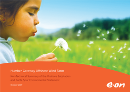 Humber Gateway Offshore Wind Farm Non-Technical Summary of the Onshore Substation and Cable Spur Environmental Statement