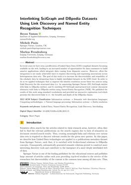 Interlinking Scigraph and Dbpedia Datasets Using Link