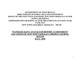Water Test Report