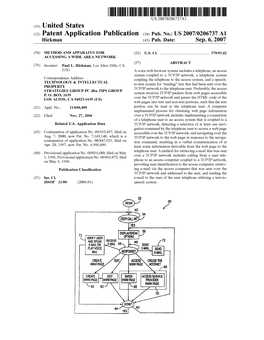 (12) Patent Application Publication (10) Pub. No.: US 2007/0206737 A1 Hickman (43) Pub
