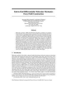 End-To-End Differentiable Molecular Mechanics Force Field Construction