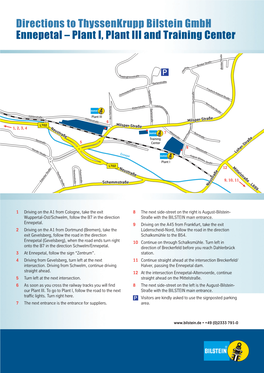 Directions to Thyssenkrupp Bilstein Gmbh Ennepetal