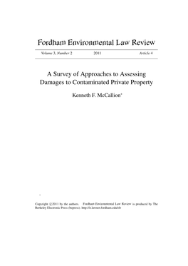 A Survey of Approaches to Assessing Damages to Contaminated Private Property