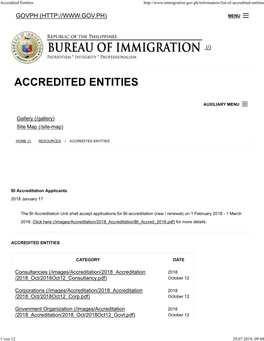Accredited Entities