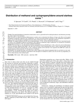 Distribution of Methanol and Cyclopropenylidene Around Starless Cores ? S