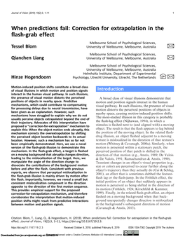 When Predictions Fail: Correction for Extrapolation in the Flash-Grab Effect