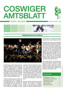 AMTSBLATT 01/2019 · 26.01.2019 Große Kreisstadt Coswig