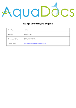 Voyage of the Frigate Eugenie