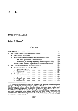 Property in Land