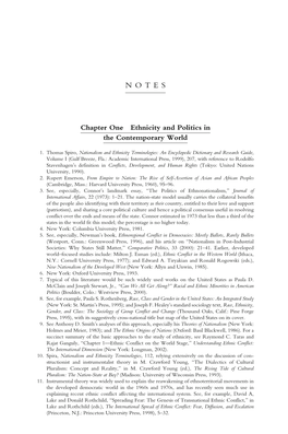Chapter One Ethnicity and Politics in the Contemporary World