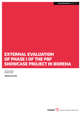 External Evaluation of Phase I of the Pbf Showcase Project in Borena