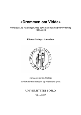 «Drømmen Om Vidda»