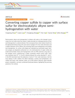 Converting Copper Sulfide to Copper with Surface Sulfur For