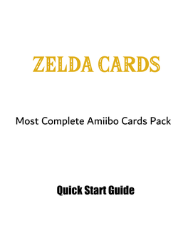 Quick Start Guide Most Complete Amiibo Cards Pack