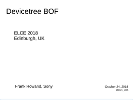 Devicetree BOF