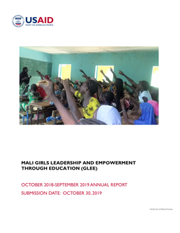Mali Girls Leadership and Empowerment Through Education (Glee)