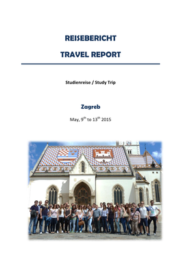 Travel Report Study Trip 2015 Zagreb