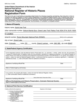 National Register of Historic Places Registration Form