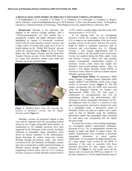 A Digital Elevation Model of Miranda's Youngest Corona