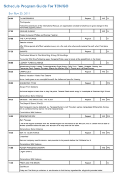 Program Guide Report