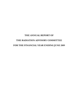 RAC Annual Report 2009