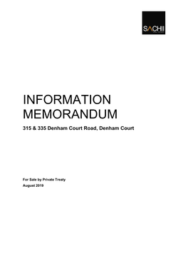 Information Memorandum