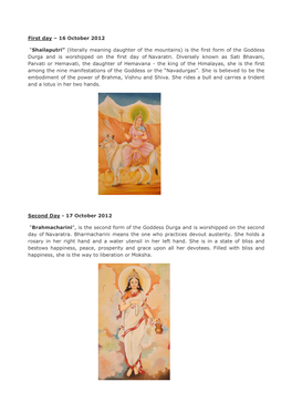Nine Hindu Goddesses