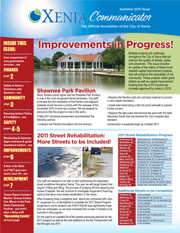 Communicator the Official Newsletter of the City of Xenia