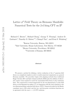 Lattice Φ Field Theory on Riemann Manifolds