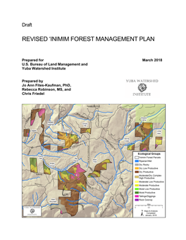 Draft Revised Management Plan for the Sequoia National Forest (USDA 2016A); • Draft Revised Management Plan for the Sierra National Forest (USDA 2016B)