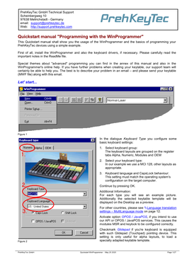 Quickstart Winprogrammer - May 20 2020 Page 1/27