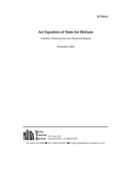 An Equation of State for Helium