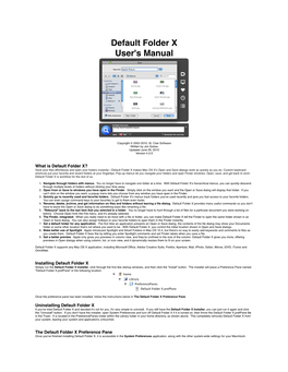 User's Manual