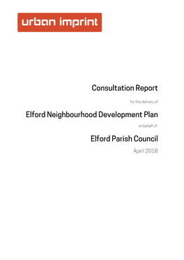 Elford Neighbourhood Plan Residents’ Survey May 2016