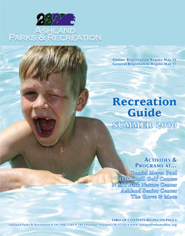 Recreation Guide SUMMER 2010